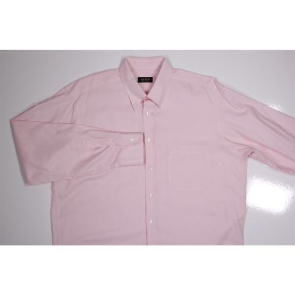 Jay Kos New York Pink White Check Cotton Dress Shirt (44) 17.5-34/35 - Picture 3 of 8